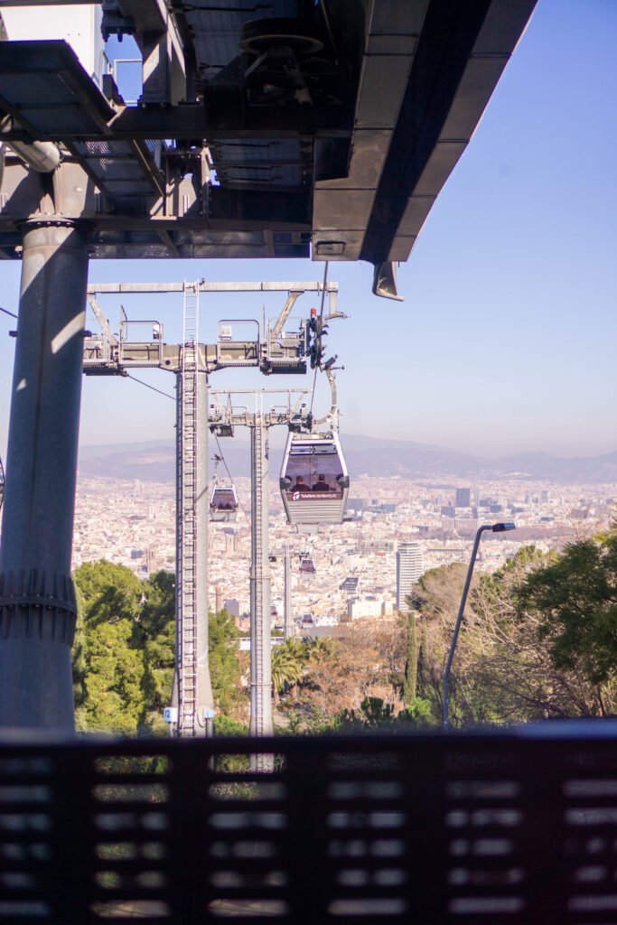View over Barcelona from Montjuïc during our cable car visit