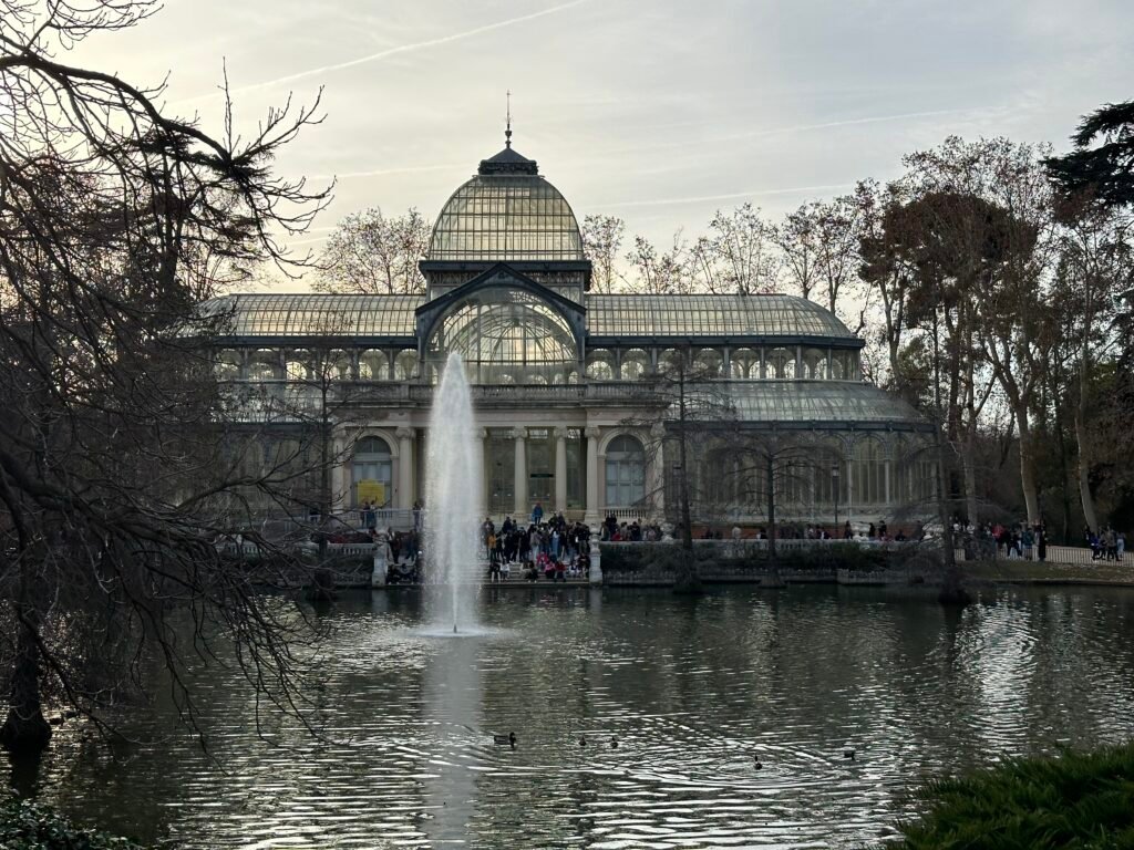 Palacio de Cristal in Retiro Park during our Madrid e-bike tour